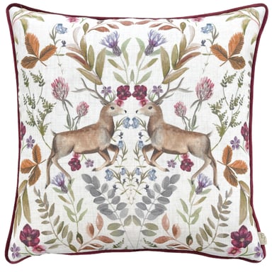Evans Lichfield Spiegelfiguur Herten Aquarel Geprinte Bies Kussenhoes