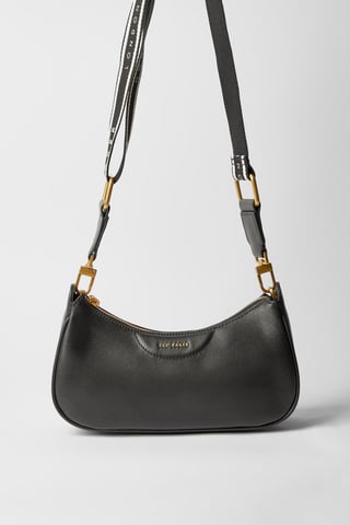 Essiy Logo Strap Shoulder Bag Black