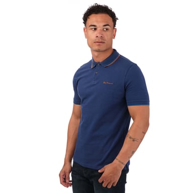 Men's Ben Sherman Twin Tipped Polo Shirt in Blue
