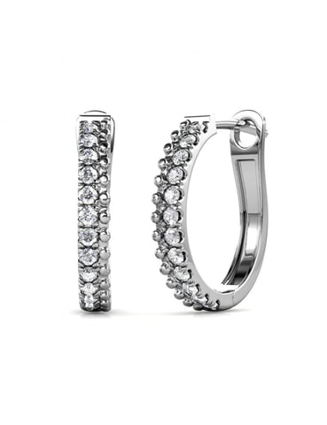 Aleah Earrings - Silver and Crystal