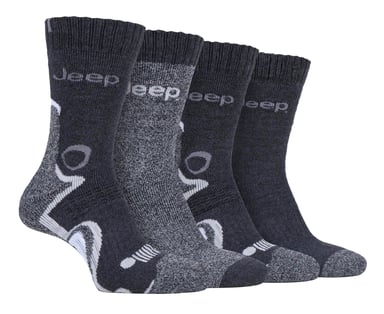 JEEP - 4 par herrar Anti Blister tjocka dämpade lyxiga stövelstrumpor