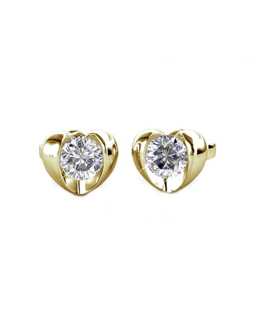 Simply Love earrings - Gold and Crystal