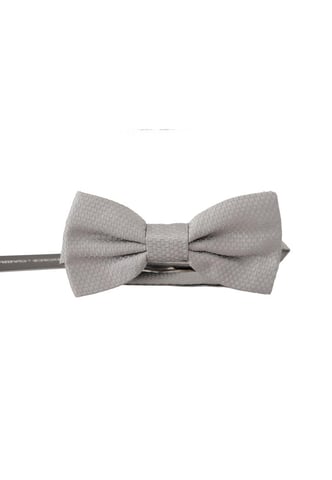 Dolce & Gabbana Men's Gray 100% Silk Adjustable Neck Papillon Tie