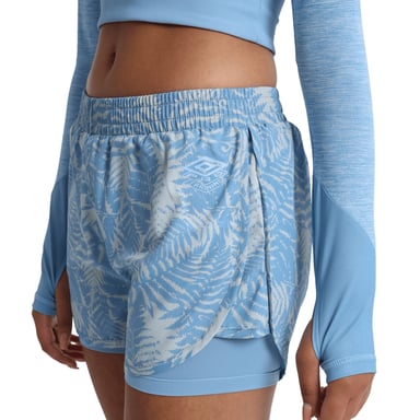 Umbro Dames/Dames Pro Training Printed Hybrid Shorts (Allure/Zilvergrijs)