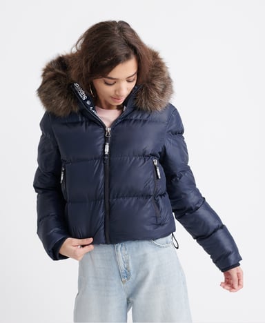 Superdry Sport Puffer Borg Crop Jacket