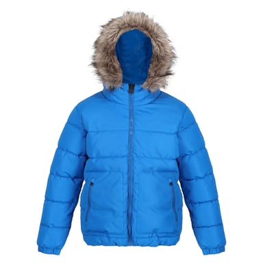Regatta Childrens/Kids Faux Fur Trim Parka (Blue)
