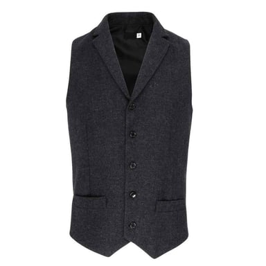 Premier Mens Herringbone Waistcoat (Charcoal)