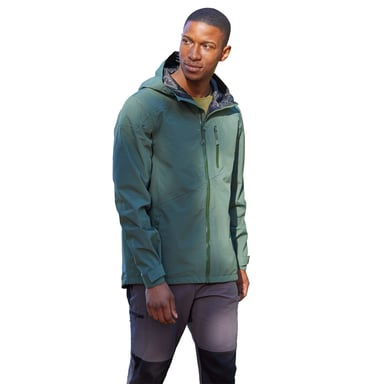 Mountain Warehouse Mens Bachill Three Layer Waterproof Jacket (Green)