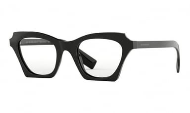 Burberry Cat eye plastic Unisex Sunglasses Black / Clear Lens