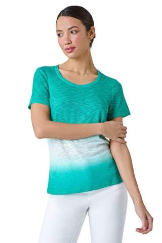 Ombre Burnout Print Stretch Jersey T-Shirt