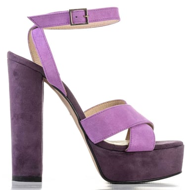 Confortable heel sandal Montevita in Purple