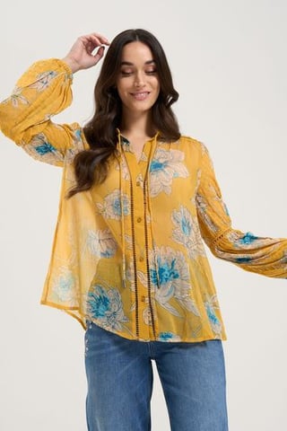 Guess Womens Long Sleeve Josette Top