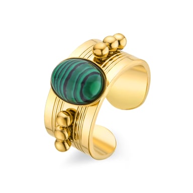 Luxenter Malachite ring finished in 18K yellow gold - Dadao
