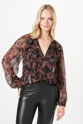 Chiffon Ruffle Blouse