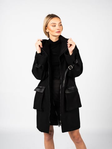La Haine Inside Us Coat LW506 Woman's Black
