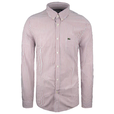 Lacoste Regular Fit Mens Red/White Shirt