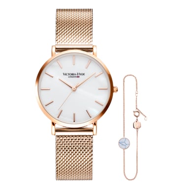 VICTORIA HYDE Horloge Geschenkset Seven Sisters rosegoud