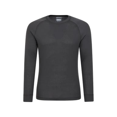 Mountain Warehouse Mens Talus Round Neck Long-Sleeved Thermal Top (Charcoal)