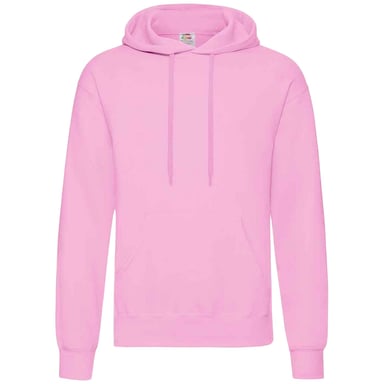 Fruit Of The Loom Unisex Adults Classic Hooded Sweatshirt (Light Pink)