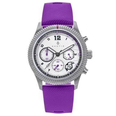 Nautis Meridian Chronograaf bandhorloge met datum - paars