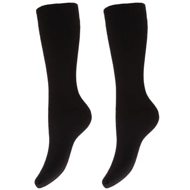 Floso Dames/dames Thermal Winter Wellington/Welly Laarzensokken (2 paren) (Zwart)