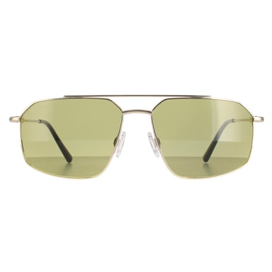 Serengeti Aviator Mens Shiny Light Gold Mineral Green 555nm Wayne