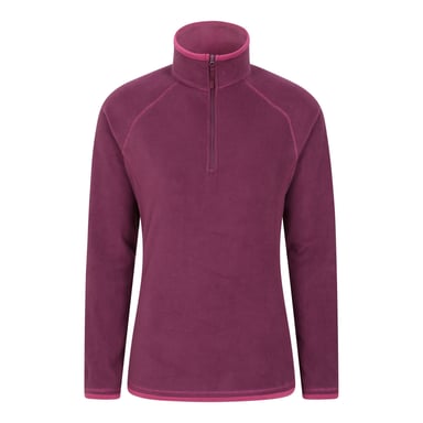 Mountain Warehouse Womens/Ladies Montana Half Zip Fleece Top (Berry)