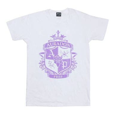 Disney Meisjes The Descendants Auradon Prep Crest Katoenen T-Shirt (Wit)