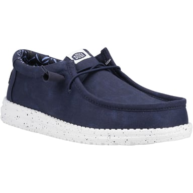 HEYDUDE Wally Canvas 100% Katoen Heren Navy Bootschoenen