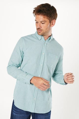 Fine Check Long Sleeve Shirt