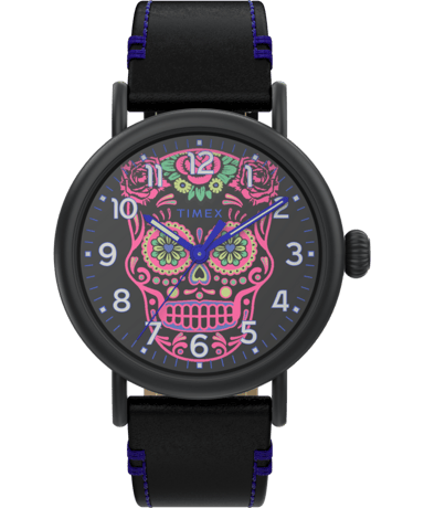 Timex Waterbury Standard Dia De Los Muertos Heren Horloge Zwart TW2V67600