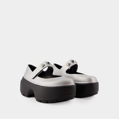 Stomp Mary Jane Ballerinas - Crocs - Synthetic - Silver