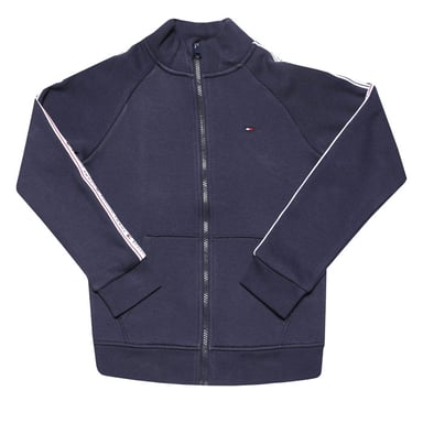 Boy's Tommy Hilfiger Infant Tommy Tape Zip Hoody in Navy