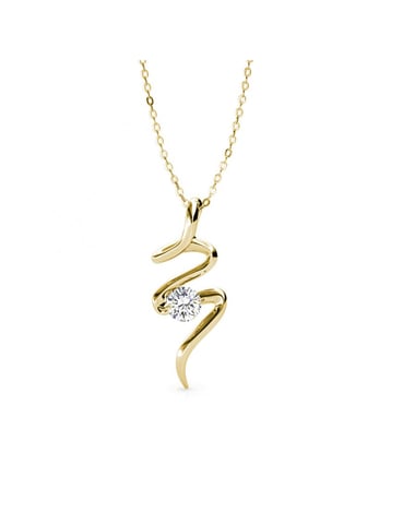 Spiral Pendants - Gold and Crystal