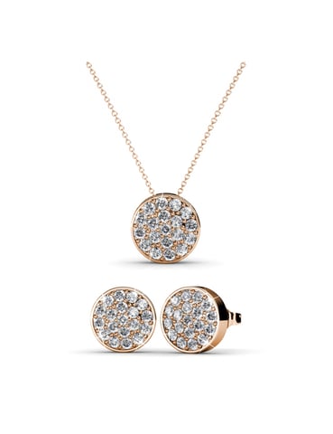 Round Set - Rose Gold and Crystal