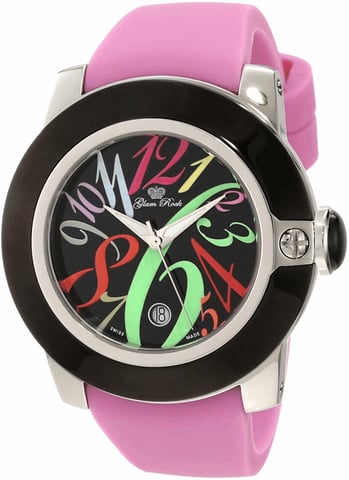 Glam Rock Ladies Watch Quartz silver black