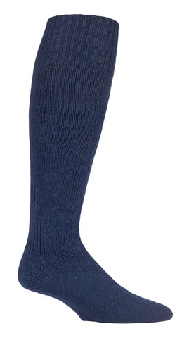 Kniehoge wollen vislaarssokken voor heren - Marineblauw