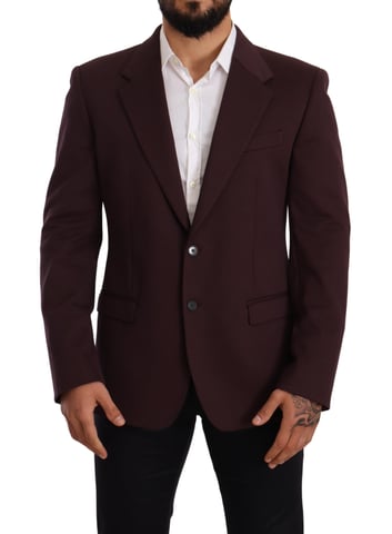 Dolce & Gabbana Men's Purple Cotton Slim Blazer Jacket
