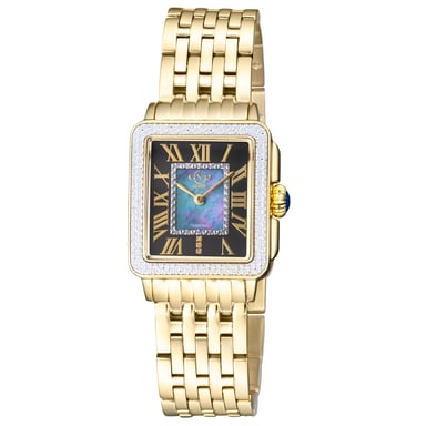 GV2 VROUWEN S PADOVA Zwarte wijzerplaat YG armband horloge