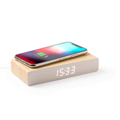 Table clock with wireless charger DLX