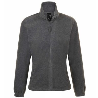 SOLS Womens/Ladies North Full Zip Fleece Jacket (Grey Marl)