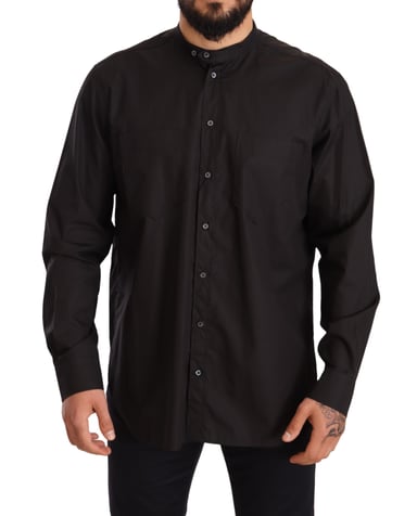 Dolce & Gabbana Men's Black 100% Cotton Formal Dress Shirt