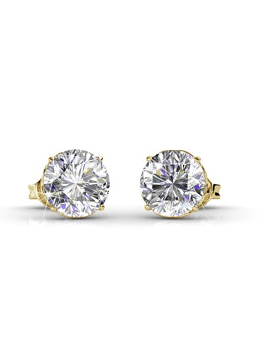 Kristine Earrings - Gold and Crystal