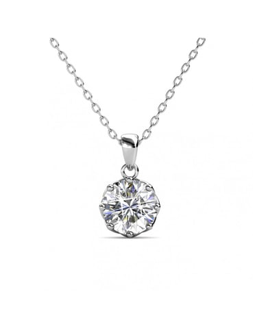 Lily Pendants - Silver and Crystal