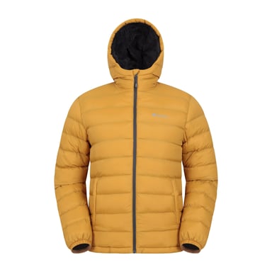 Mountain Warehouse Mens Seasons Faux Fur Lined Padded Jacket (Mustard)
