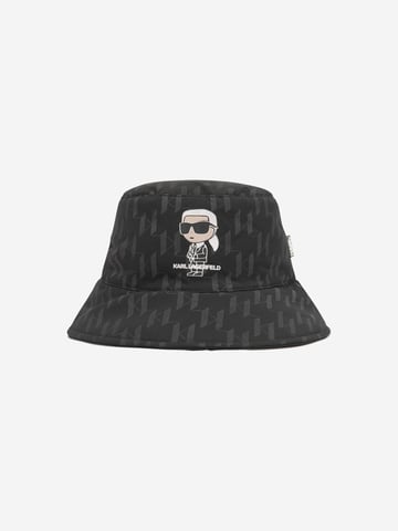 Karl Lagerfeld Girls Karl Bucket Hat in Black
