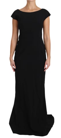 Dolce & Gabbana Svart Stretch Fit Flare Klänning Maxi
