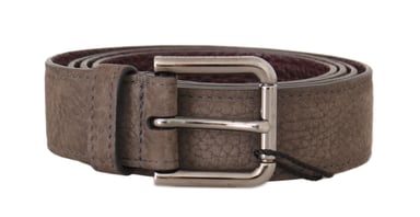 Dolce & Gabbana Beige Rådjursläder Silverlogobälte