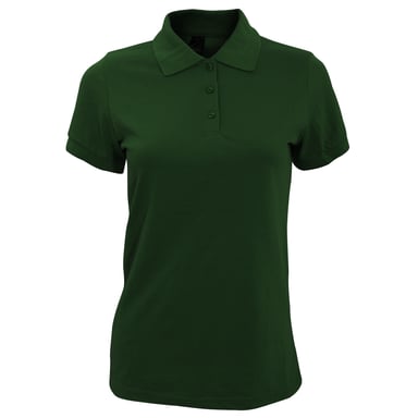 SOLs Womens/Ladies Prime Pique Polo Shirt (Bottle Green)