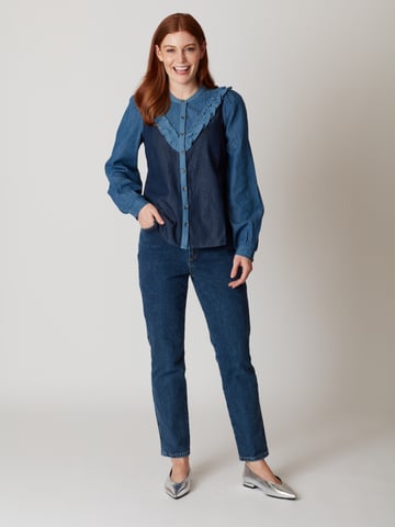 Kay Mixed Organic Cotton Chambray Blouse